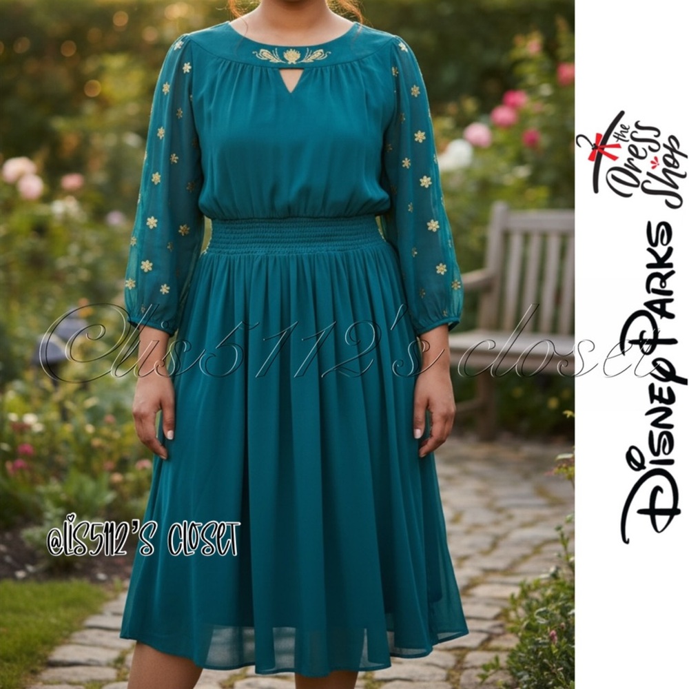Disney Parks The Dress Shop Aladdin’s Princess Jasmine Crepe Lotus Dress 3X